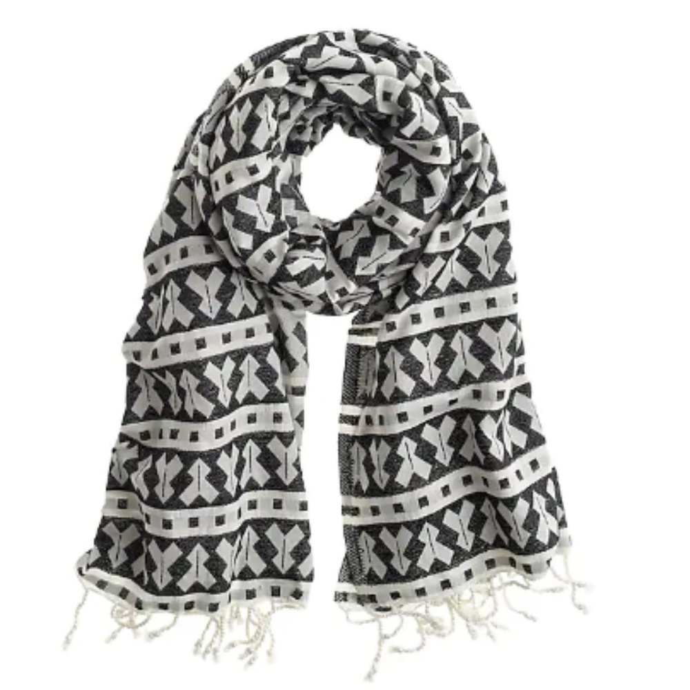 J. Crew Geo-Print Scarf EUC
